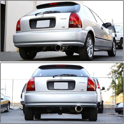 DNA MOTORING CBE-HC963 نظام عادم كاتم الصوت CatBack [متوافق مع 96-00 Honda Civic 3-Door Hatchback SOHC] in Saudi Arabia