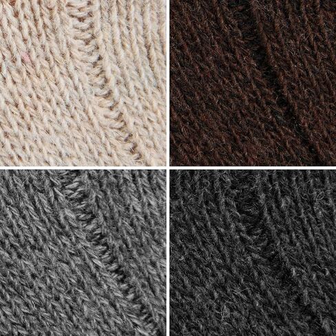 BRUBAKER 4 Pairs Alpaca Wool Socks - Fine Knit Socks for Women and Men - Unisex All Year Socks Thin Knit in Saudi Arabia