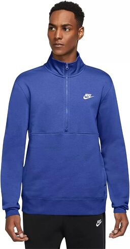 بلوفر Nike Sportswear Club للرجال بظهر ممشط و1/2 سحاب in Saudi Arabia