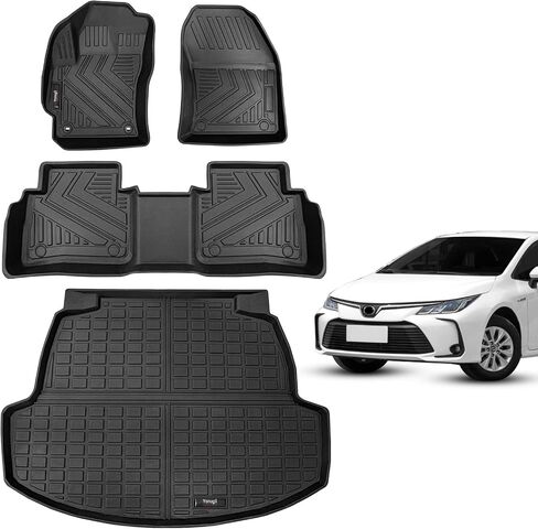 Cargo Mats Compatible for 2020 2021 2022 2023 2024 Toyota Corolla Sedan Trunk Liner All-Weather TPE Protection Mat(Not for Corolla Cross & Hatchback)(2020-2024 Toyota Corolla Cargo Liner) in Saudi Arabia