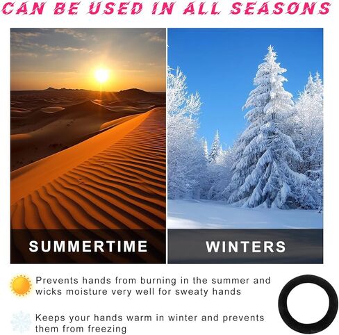 Fuzzy Car Steering Wheel Cover, Fluffy Soft Fur Wheel Protector for Warm Winter, 15'' Anti-Slip Steering Wheel Covers, Universal Vehicle Interior Accessories for Men Women (Black) in Kuwait