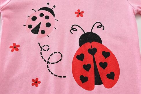 Little Girls Pajamas Cotton Long Sleeve Pjs Set Kids Dinosaur Pajama Baby 2 Pieces Sleepwear Toddler Heart Clothes 2-7T in Kuwait