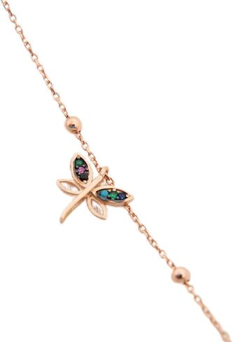 925 Sterling Silver Anklet for Women | Cubic Zirconia Ankle Bracelet | 9.8 Inch Chain Jewelry | Gift for Your Love in Saudi Arabia