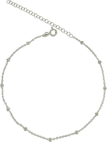 925 Sterling Silver Anklet for Women | Cubic Zirconia Ankle Bracelet | 9.8 Inch Chain Jewelry | Gift for Your Love in Saudi Arabia