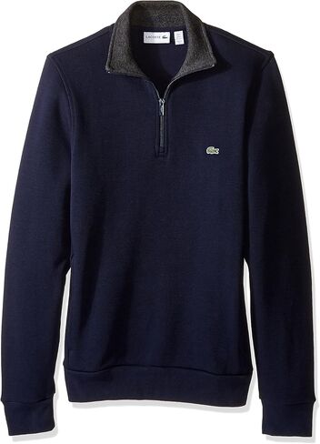 Lacoste Men's Half Zip Lightweight Sweatshirt with Logo At Neck in Saudi Arabia