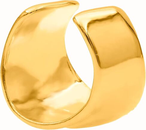 18k Gold Plated and Silver Tone Wide Ear Cuff in Saudi Arabia