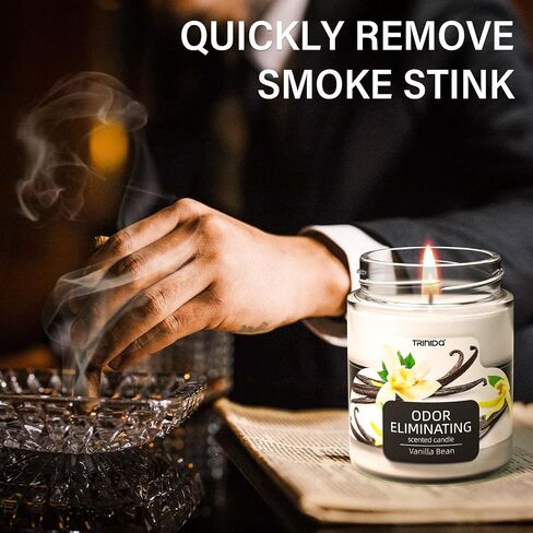 TRINIDa Citronella Candles - 10.5oz Premium Citronella Scented Candle for Outdoor, Enhanced Scents, Soy Candles with Long Burning Time - Ideal for Outdoor, Backyard, Indoor in Saudi Arabia