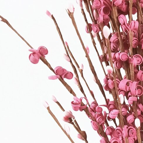 10 Pieces 29.5" Long of Artificial Flowers Faux Jasmine Fake Flower Pussy Willow Branches Stems for Vase Wedding Home Office Party Hotel Restaurant Decoration (Dark Purple) in Kuwait