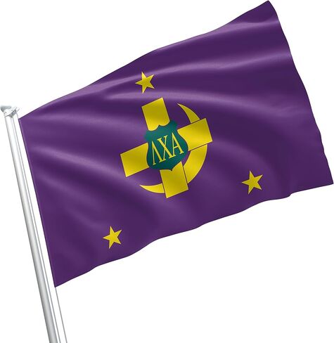 Lambda Chi Alpha Fraternity Greek Life Licensed Flag Banner Wall Decor Outdoor Indoor Decoration Brass Grommets Double Stitch (Lambda Chi Alpha # 7) in Saudi Arabia