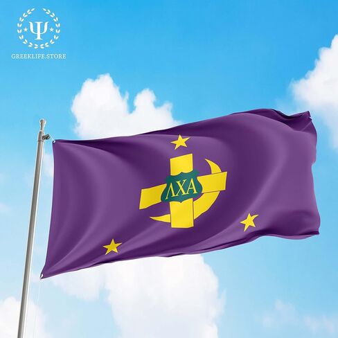 Lambda Chi Alpha Fraternity Greek Life Licensed Flag Banner Wall Decor Outdoor Indoor Decoration Brass Grommets Double Stitch (Lambda Chi Alpha # 7) in Saudi Arabia