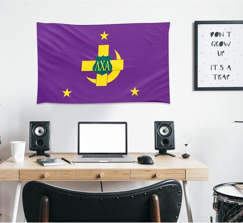 Lambda Chi Alpha Fraternity Greek Life Licensed Flag Banner Wall Decor Outdoor Indoor Decoration Brass Grommets Double Stitch (Lambda Chi Alpha # 7) in Saudi Arabia