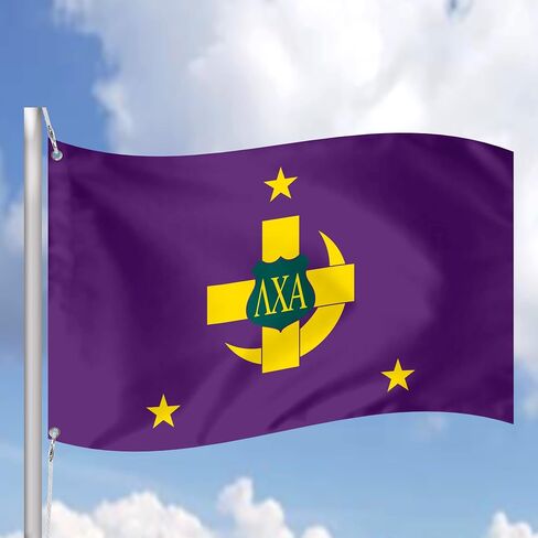 Lambda Chi Alpha Fraternity Greek Life Licensed Flag Banner Wall Decor Outdoor Indoor Decoration Brass Grommets Double Stitch (Lambda Chi Alpha # 7) in Saudi Arabia