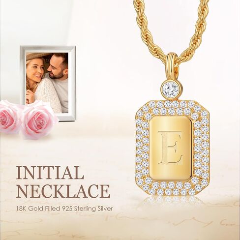 14K Gold Diamond Initial Necklace, Friend Gifts for Women, Perfect Birthday Gifts for Women, Ideal Christmas Gifts for Wife, Girlfriend, Friend, Mom, Sister, Daughter, Granddaughter in Saudi Arabia