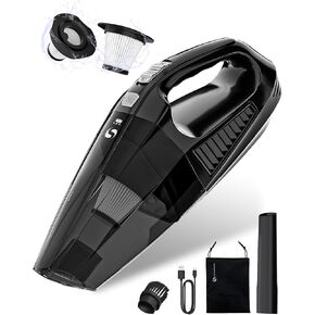 Handheld Vacuum Cleaner Cordless, Small Powerful Car Vacuum Cleaner with Rechargeable Battery, Portable Car Hand Held Vacuum Cleaner Accessories Interior Cleaning Kit for Men Women