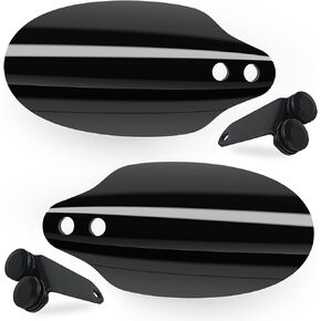RENO Motorcycle Handguard with Brackets, Hand Guard Compatible with Touring 2017-2024 FLHR | 2015-2024 FLTR Wind Guards Deflector (Black)