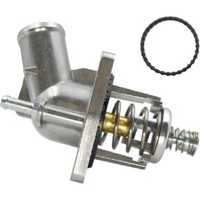 Upgraded Aluminum Engine Coolant Thermostat Housing Assembly - Replaces for Cadillac Chevy & GMC - Escalade, Silverado 1500, Suburban, Tahoe, Sierra 1500, Yukon XL - Replaces 12666569, 12674639