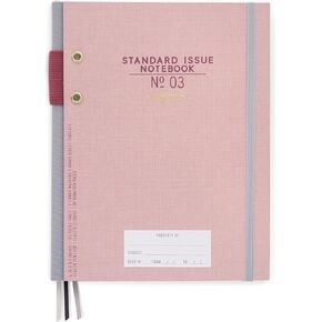 DesignWorks Ink Standard Issue Army Green and Chili Planner Notebook No. 3 Journal with 192 Lined Pages, Elastic Closure, Pen Holder, and 3 Ribbon Marker for Work, Writing, Journaling