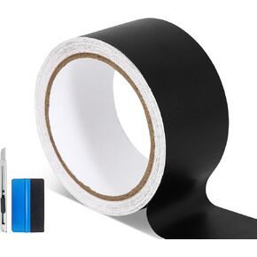 LZLRUN Free Tool Kit Satin Black Vinyl Wrap Kit for Black Out Chrome Delete Window Trim Door Trim (2Inches x 30Feet)