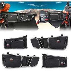 KEMIMOTO X3 MAX Door Bag 4pcs, Compatible with Can-Am Maverick X3 MAX 2017-2024, 1680D Oxford Fabric X3 Storage Bag, Red/White
