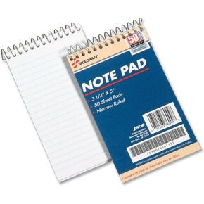 7530014547392 Notepad, Narrow Rule, 3-1/4 X 5-1/2, White, 50 Sheets/Pad, 1 Dozen