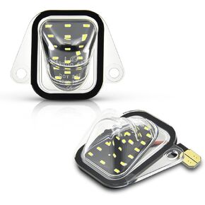 LED License Plate Lights Bright White Tag Lamp Assembly Replacement Compatible with 2007 2008 2009 2010 2011 2012 2013 2014 Chevy Suburban Tahoe GMC Yukon Cadillac Escalade ESV, Pack of 2