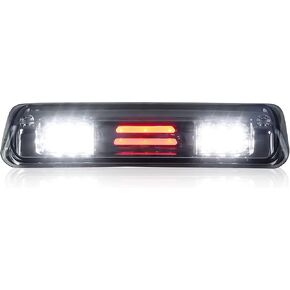 High Mount Led 3D Bar 3rd Third Brake Light Cargo Lamp Fits 2004-2008 Ford F-150, 2007-2010 Ford Explorer Sport Trac, 2006-2008 Lincoln Mark LT (Chrome Housing Clear Lens)