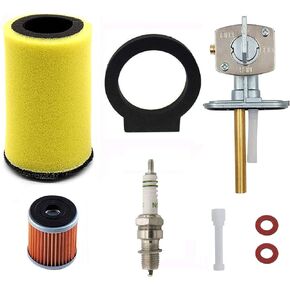 1YW144510000 Air Oil Filter and Fuel Gas Tank Switch Valve Petcock for Yamaha Timberwolf 250 Big Bear 350 Moto4 250 350 Kodiak 400 Big Bear 350 Big Bear 19871999 with Spark Plug Oil Filter Parts