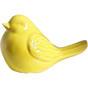 Small Birds Statues White Ceramic Home Decor Modern Style Decorative Ornaments Animal Figurines for Living Room Bedroom Home Office Cabinets (2Pcs White)