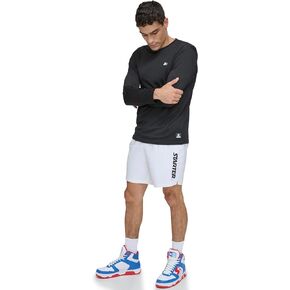 Starter Men's Standard Quick Dry Long Sleeve Lightweight UPF Active Top, Black
