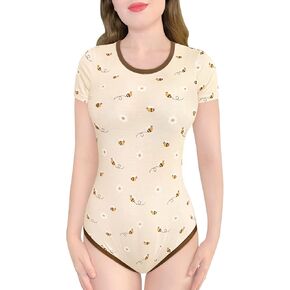 Littleforbig Cotton Romper Onesie Pajamas Bodysuit - Honey Onesie