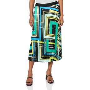 KARL LAGERFELD Women's Roadmap Printed Pleated Skirt