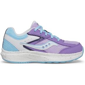 Saucony Cohesion KDZ (Big Kids) Sneaker, Purple/Blue, 3.5 Wide US Unisex