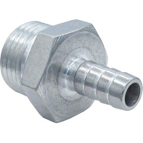 ICT Billet Straight 10AN Orb to 3/8" Hose Barb Fitting Adapter 10AN to 3/8" Hose Barb Connector Fluid Designed & Manufactured in the USA Bare Aluminum F100R375BA