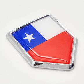 2 Pack Chile Flag Decal Chilean Sticker Emblem Flags
