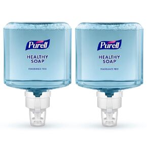 PURELL Brand HEALTHY SOAP Gentle and Free Foam, Fragrance Free, 1200 mL Refill for PURELL ES8 Automatic Soap Dispenser (Pack of 2) - 7772-02 - Manufactured by GOJO, Inc.