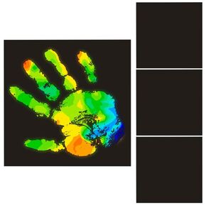 Spakon 3 Pcs Heat Sensitive Sheet Temperature Sensitive Sheet 6 Color Changing Heat Sensitive Board, 24 to 34 Celsius Degree Transition for Science Experiment (12 x 12 Inch)