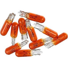 Unifizz 10pcs Amber LED Dashboard Light for Car Internal DC 12V T5 W1.2W
