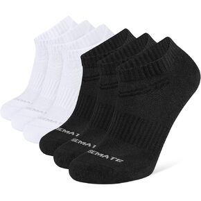 Closemate Mens Ankle Socks Cushioned Athletic Low Cut Socks Cotton Sport Short Socks 6 Pairs