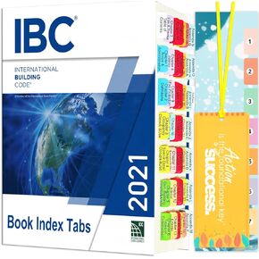 Book Tabs for The International Building Code 2021, 52 Color-Coded tabs for The IBC and 20 Blank Tabs with Alignment Card Guide,Durable Laminated(Book not Included)