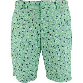 Men's Golf Floral Stretch 10" Shorts-G-38 Green