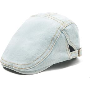 Jastore Kids Boys Denim Newsboy Cap Kids Vintage Flat Caps Ivy Hat
