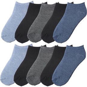 Tipi Toe Boys Socks 10 Pairs Classy Lightweight Novelty Unique Colorful Pattern Boys Ankle Socks
