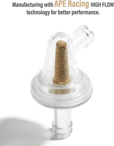 عبوتان من فلتر الوقود المضمن العالمي بزاوية 90 درجة، فلتر وقود صغير في الخط لمحرك غاز خط الوقود 1/4، استبدال فلتر الوقود المضمن بالغاز الشفاف، يستخدم للدراجة النارية in Kuwait