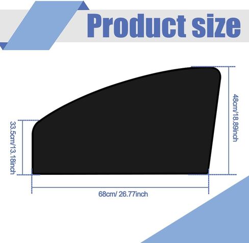 2PCS Car Window Shades, Back Seat Window Sunshades Privacy Curtains, Strong-Light Blocking & UV Protection Car Privacy Shades, Universal Car Accessories for Car (Back seat) in Saudi Arabia