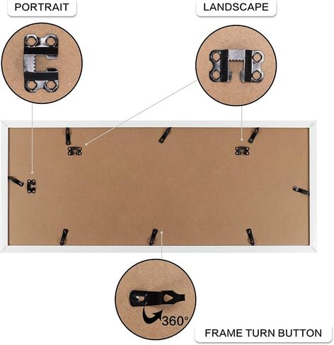 WIFTREY 2 Pack 4x6 Picture Frames Collage with 9 Openings, Display Eight 4 x 6 Pictures and One 8x10 Photos for Wall Mounting, Black in Kuwait