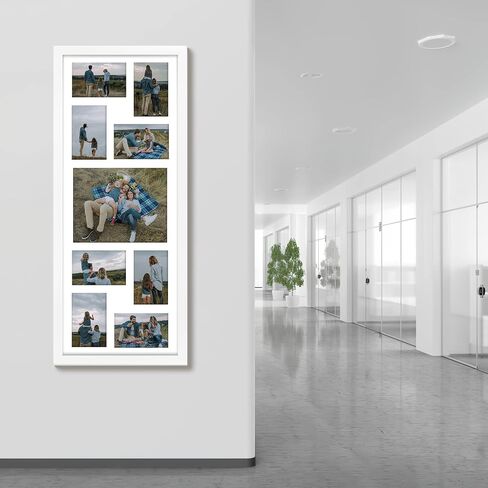 WIFTREY 2 Pack 4x6 Picture Frames Collage with 9 Openings, Display Eight 4 x 6 Pictures and One 8x10 Photos for Wall Mounting, Black in Kuwait