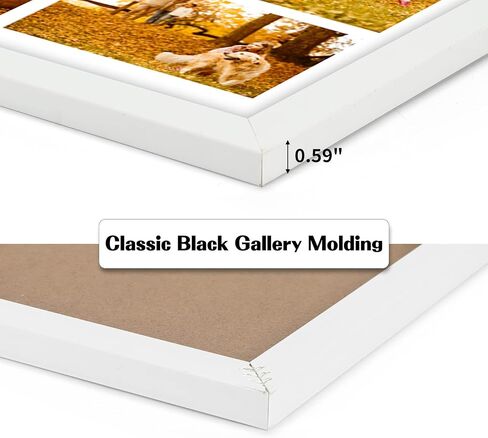 WIFTREY 2 Pack 4x6 Picture Frames Collage with 9 Openings, Display Eight 4 x 6 Pictures and One 8x10 Photos for Wall Mounting, Black in Kuwait