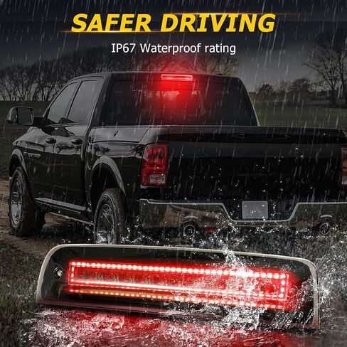 مصباح فرامل LED عالي التركيب من AUXMART لسيارة Dodge Ram 1500 2500 3500 4500 5500 2009-2018، مجموعة مصابيح توقف عالية التركيب لـ Ram Laramie 2019، استبدال ضوء الفرامل الثالث المدخن in Kuwait