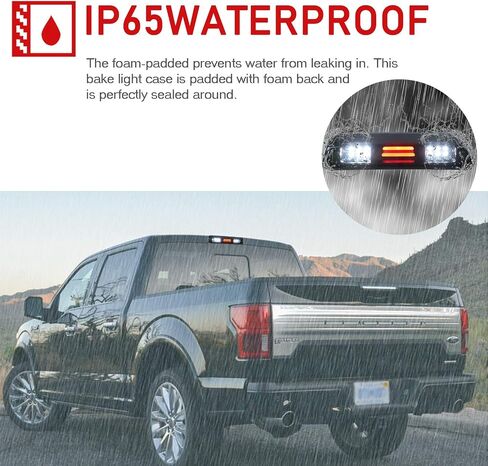 ضوء الفرامل الثالث Youx Moto مناسب لـ Ford F150 04-08، مناسب لـ Ford Explorer 07-10، مناسب لـ Lincoln Mark 06-08 LT Cargo Light High Mount Stop Light (عدسة دخان مبيت من الكروم) in Saudi Arabia