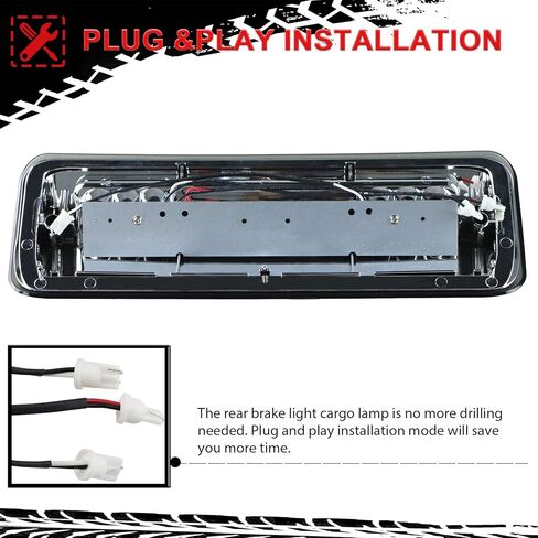 ضوء الفرامل الثالث Youx Moto مناسب لـ Ford F150 04-08، مناسب لـ Ford Explorer 07-10، مناسب لـ Lincoln Mark 06-08 LT Cargo Light High Mount Stop Light (عدسة دخان مبيت من الكروم) in Saudi Arabia
